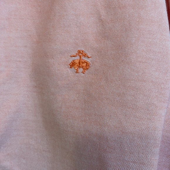 Brooks Brothers Madison Fit Shirt Button Down Solid Coral Color - Picture 3 of 8